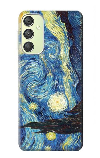 S0213 Van Gogh Starry Nights Etui Coque Housse pour Samsung Galaxy A24 4G