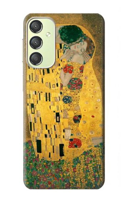 S2137 Gustav Klimt Le Baiser Etui Coque Housse pour Samsung Galaxy A24 4G