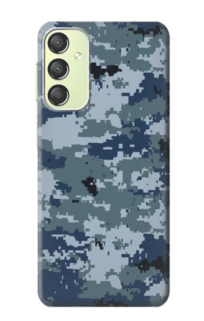 S2346 Marine Camo camouflage graphique Etui Coque Housse pour Samsung Galaxy A24 4G