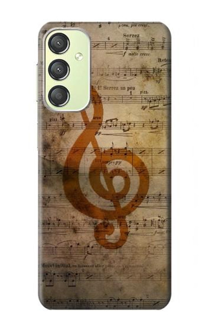 S2368 Note de musique Etui Coque Housse pour Samsung Galaxy A24 4G