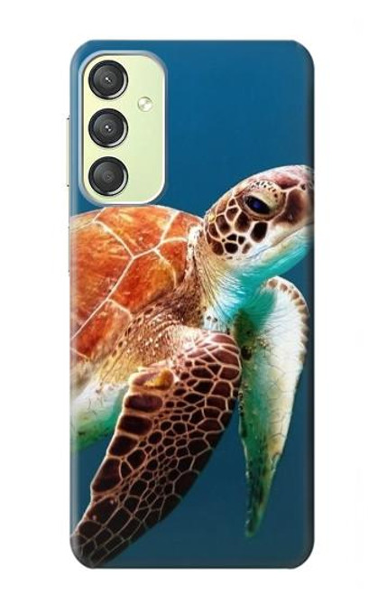 S3497 Vert tortue de mer Etui Coque Housse pour Samsung Galaxy A24 4G