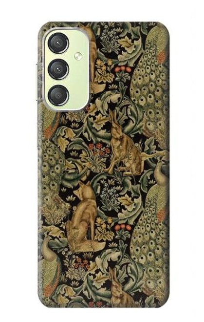 S3661 William Morris Forest Velvet Etui Coque Housse pour Samsung Galaxy A24 4G