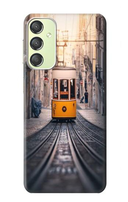 S3867 Tramways à Lisbonne Etui Coque Housse pour Samsung Galaxy A24 4G