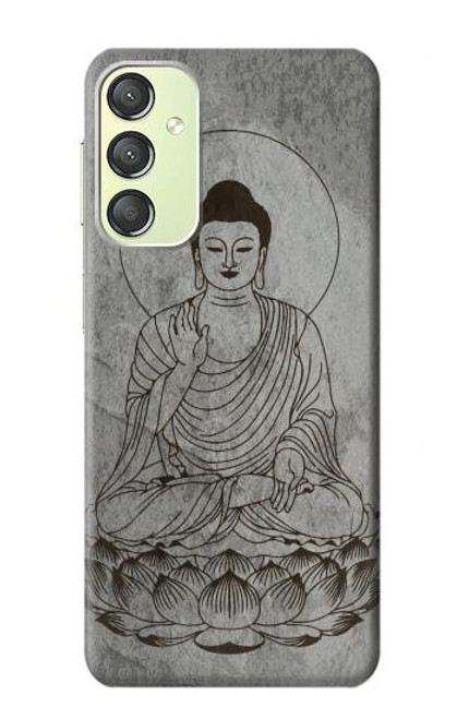 S3873 Dessin au trait Bouddha Etui Coque Housse pour Samsung Galaxy A24 4G