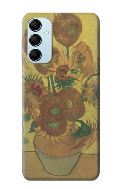 S0214 Van Gogh quinze tournesols Etui Coque Housse pour Samsung Galaxy M14