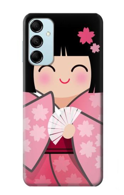 S3042 Japon fille Hina Sakura Kimono Poupée Etui Coque Housse pour Samsung Galaxy M14