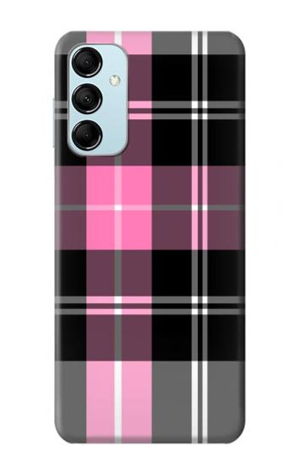 S3091 Motif rose à carreaux Etui Coque Housse pour Samsung Galaxy M14