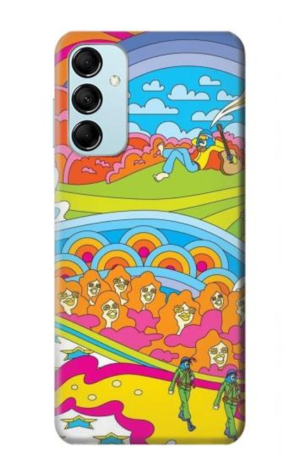 S3407 hippie Art Etui Coque Housse pour Samsung Galaxy M14