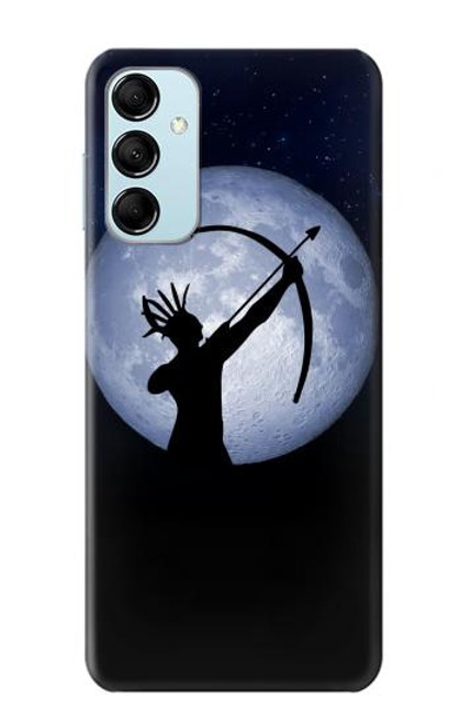 S3489 Indian Lune Chasseur Etui Coque Housse pour Samsung Galaxy M14