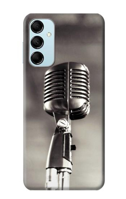 S3495 Microphone millésimé Etui Coque Housse pour Samsung Galaxy M14