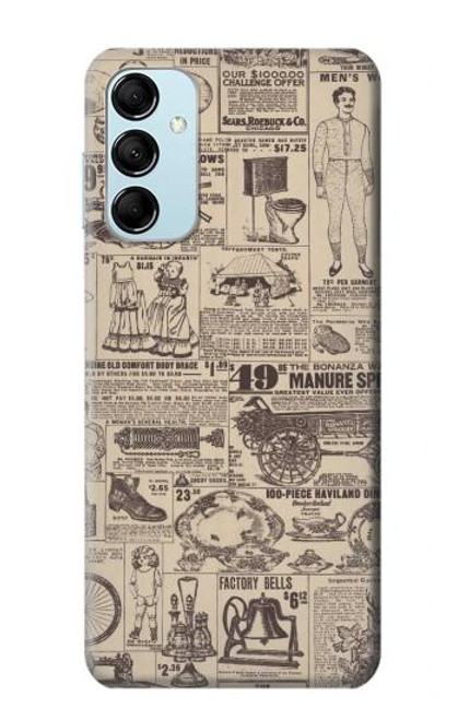 S3819 Papier Vintage rétro Etui Coque Housse pour Samsung Galaxy M14