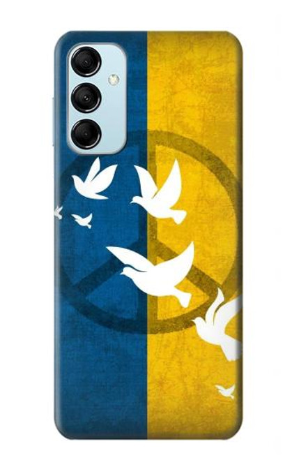 S3857 Colombe de la paix drapeau ukrainien Etui Coque Housse pour Samsung Galaxy M14