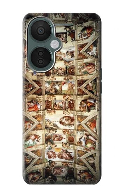 S0177 Michelangelo Chapelle plafond Etui Coque Housse pour OnePlus Nord CE 3 Lite, Nord N30 5G