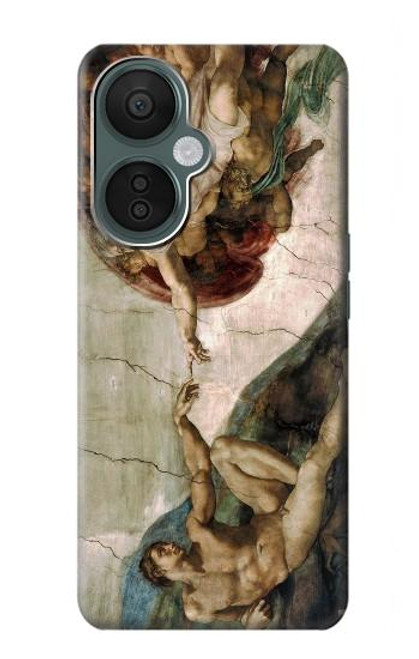 S0179 Michel-Ange Création d'Adam Etui Coque Housse pour OnePlus Nord CE 3 Lite, Nord N30 5G