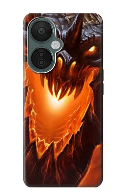 S0414 Dragon de feu Etui Coque Housse pour OnePlus Nord CE 3 Lite, Nord N30 5G