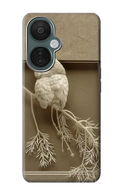 S1386 Sculpture papier Chouette Etui Coque Housse pour OnePlus Nord CE 3 Lite, Nord N30 5G