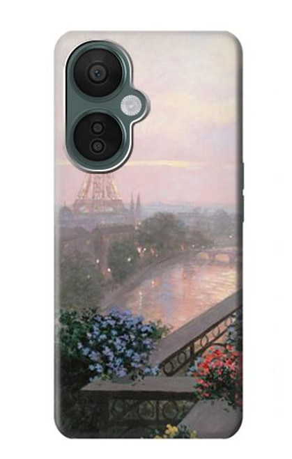 S1443 Terrasse à Paris Eifel Etui Coque Housse pour OnePlus Nord CE 3 Lite, Nord N30 5G