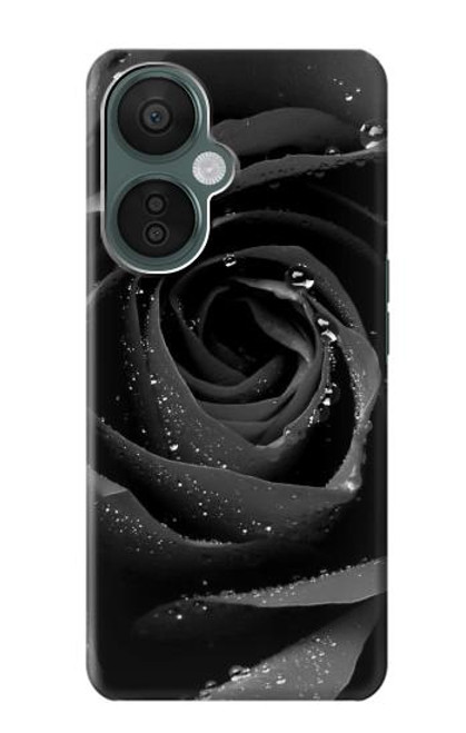S1598 Noir Rose Etui Coque Housse pour OnePlus Nord CE 3 Lite, Nord N30 5G