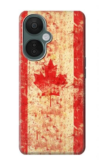 S1603 Drapeau du Canada Vieux Millésime Etui Coque Housse pour OnePlus Nord CE 3 Lite, Nord N30 5G