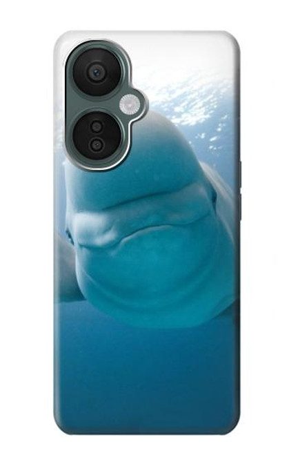 S1801 Béluga Sourire baleine Etui Coque Housse pour OnePlus Nord CE 3 Lite, Nord N30 5G