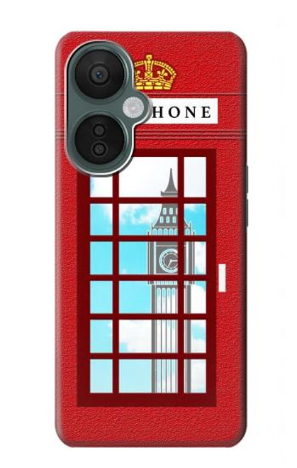 S2059 Angleterre britannique Cabine téléphonique Minimaliste Etui Coque Housse pour OnePlus Nord CE 3 Lite, Nord N30 5G