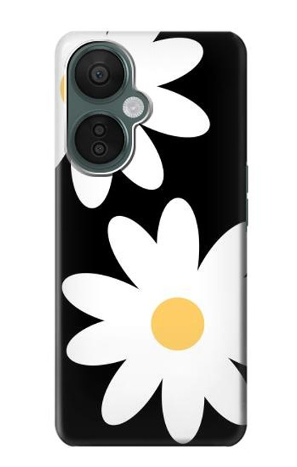 S2315 Fleurs de marguerite blanche Etui Coque Housse pour OnePlus Nord CE 3 Lite, Nord N30 5G