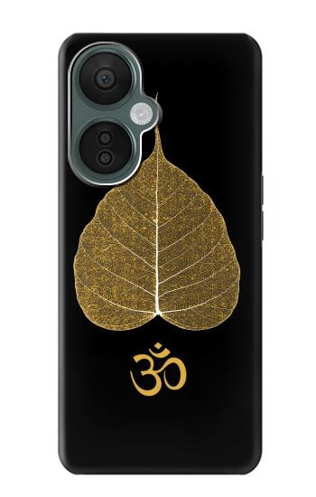 S2331 Feuille d'or bouddhiste Symbole de l'OM Etui Coque Housse pour OnePlus Nord CE 3 Lite, Nord N30 5G