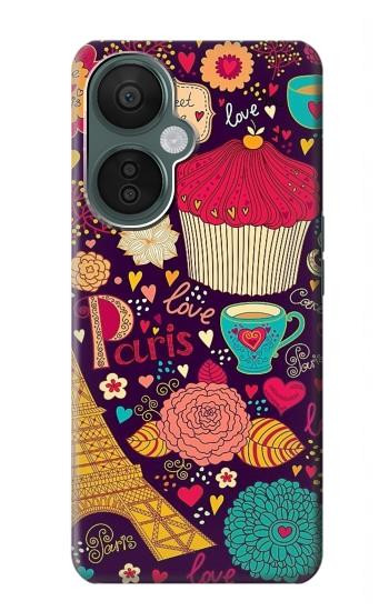 S2353 Paris Dessin Motif de Millésime Etui Coque Housse pour OnePlus Nord CE 3 Lite, Nord N30 5G