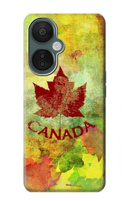 S2523 Canada Feuille d'érable d'automne Etui Coque Housse pour OnePlus Nord CE 3 Lite, Nord N30 5G