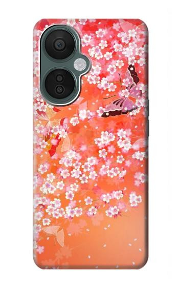 S2543 Motif japonais Kimono fleur de style Etui Coque Housse pour OnePlus Nord CE 3 Lite, Nord N30 5G