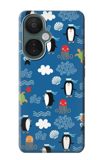 S2572 Motif Marin Penguin Etui Coque Housse pour OnePlus Nord CE 3 Lite, Nord N30 5G