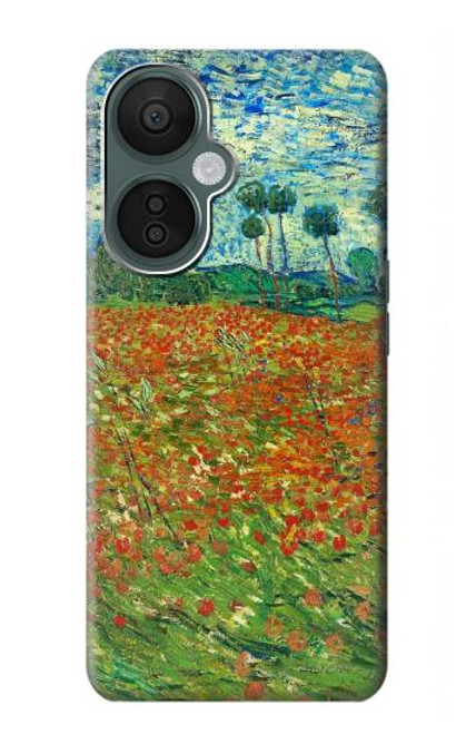 S2681 Champ de coquelicots Vincent Van Gogh Etui Coque Housse pour OnePlus Nord CE 3 Lite, Nord N30 5G