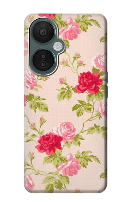 S3037 Jolie Flora Rose Cottage Etui Coque Housse pour OnePlus Nord CE 3 Lite, Nord N30 5G