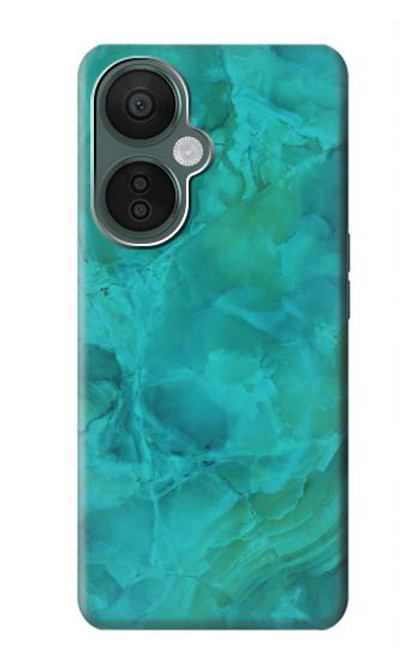 S3147 Aqua Marbre Pierre Etui Coque Housse pour OnePlus Nord CE 3 Lite, Nord N30 5G