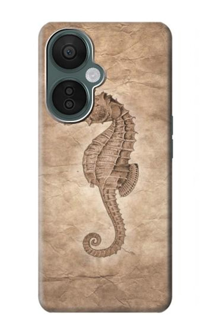 S3214 Hippocampe squelette Fossile Etui Coque Housse pour OnePlus Nord CE 3 Lite, Nord N30 5G