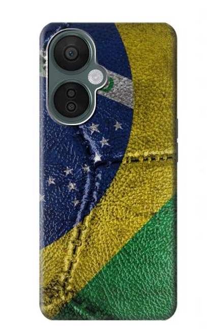 S3297 Brésil Drapeau graphique Football Millésime Etui Coque Housse pour OnePlus Nord CE 3 Lite, Nord N30 5G