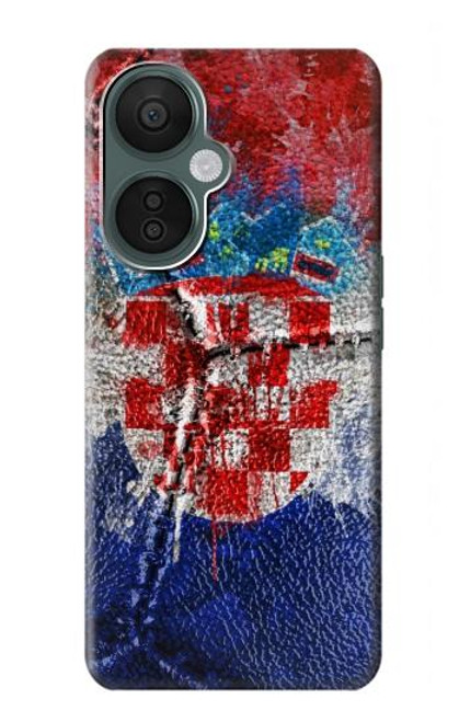 S3313 Croatie Drapeau graphique Football Millésime Etui Coque Housse pour OnePlus Nord CE 3 Lite, Nord N30 5G