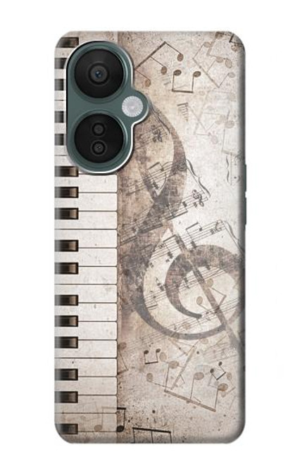 S3390 Note de musique Etui Coque Housse pour OnePlus Nord CE 3 Lite, Nord N30 5G