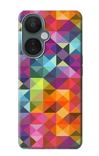 S3477 Motif abstrait de diamant Etui Coque Housse pour OnePlus Nord CE 3 Lite, Nord N30 5G