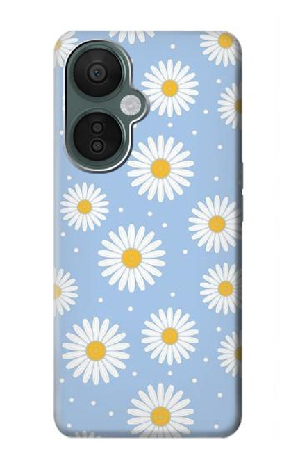 S3681 Motif de fleurs de marguerite Etui Coque Housse pour OnePlus Nord CE 3 Lite, Nord N30 5G