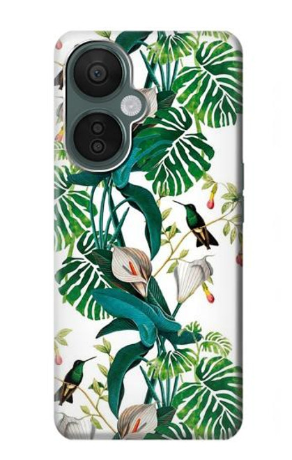 S3697 Oiseaux de la vie des feuilles Etui Coque Housse pour OnePlus Nord CE 3 Lite, Nord N30 5G