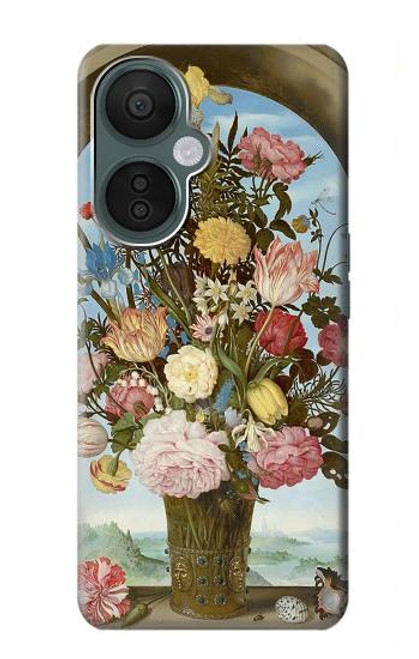 S3749 Vase de fleurs Etui Coque Housse pour OnePlus Nord CE 3 Lite, Nord N30 5G