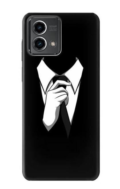 S1591 Anonymous Homme en Costume Noir Etui Coque Housse pour Motorola Moto G Stylus 5G (2023)