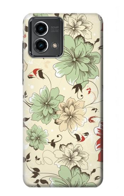 S2179 Motif Fleur Floral Art Millésime Etui Coque Housse pour Motorola Moto G Stylus 5G (2023)