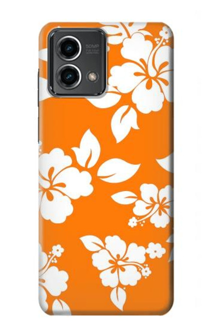 S2245 Hawai Hibiscus Motif orange Etui Coque Housse pour Motorola Moto G Stylus 5G (2023)