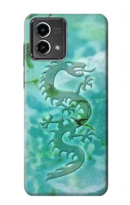 S2653 Dragon Vert Turquoise Pierre Graphique Etui Coque Housse pour Motorola Moto G Stylus 5G (2023)