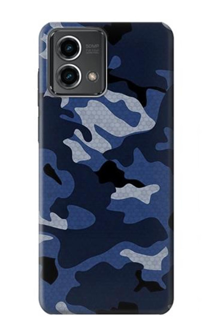 S2959 Marine Bleu Camo camouflage Etui Coque Housse pour Motorola Moto G Stylus 5G (2023)