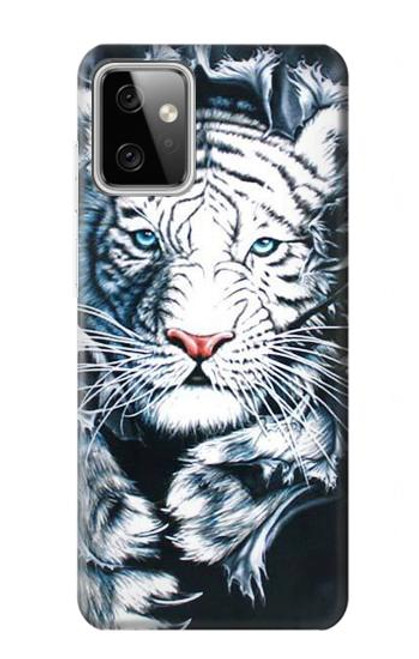 S0265 Tigre blanc Etui Coque Housse pour Motorola Moto G Power (2023) 5G