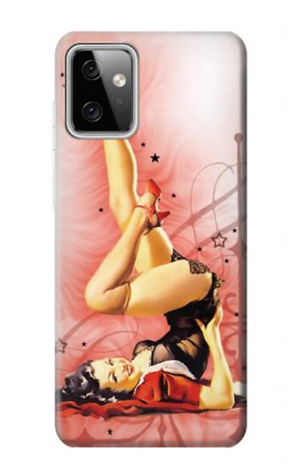 S1669 Afficher Fille Millésime Etui Coque Housse pour Motorola Moto G Power (2023) 5G