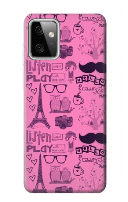 S2885 Paris Rose Etui Coque Housse pour Motorola Moto G Power (2023) 5G